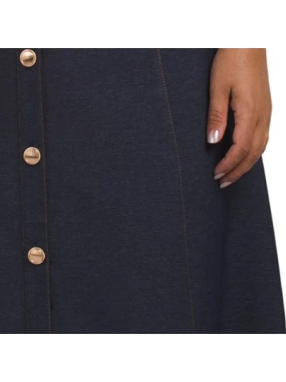 GEMMA+ JANE Button Down Skirt With Belt